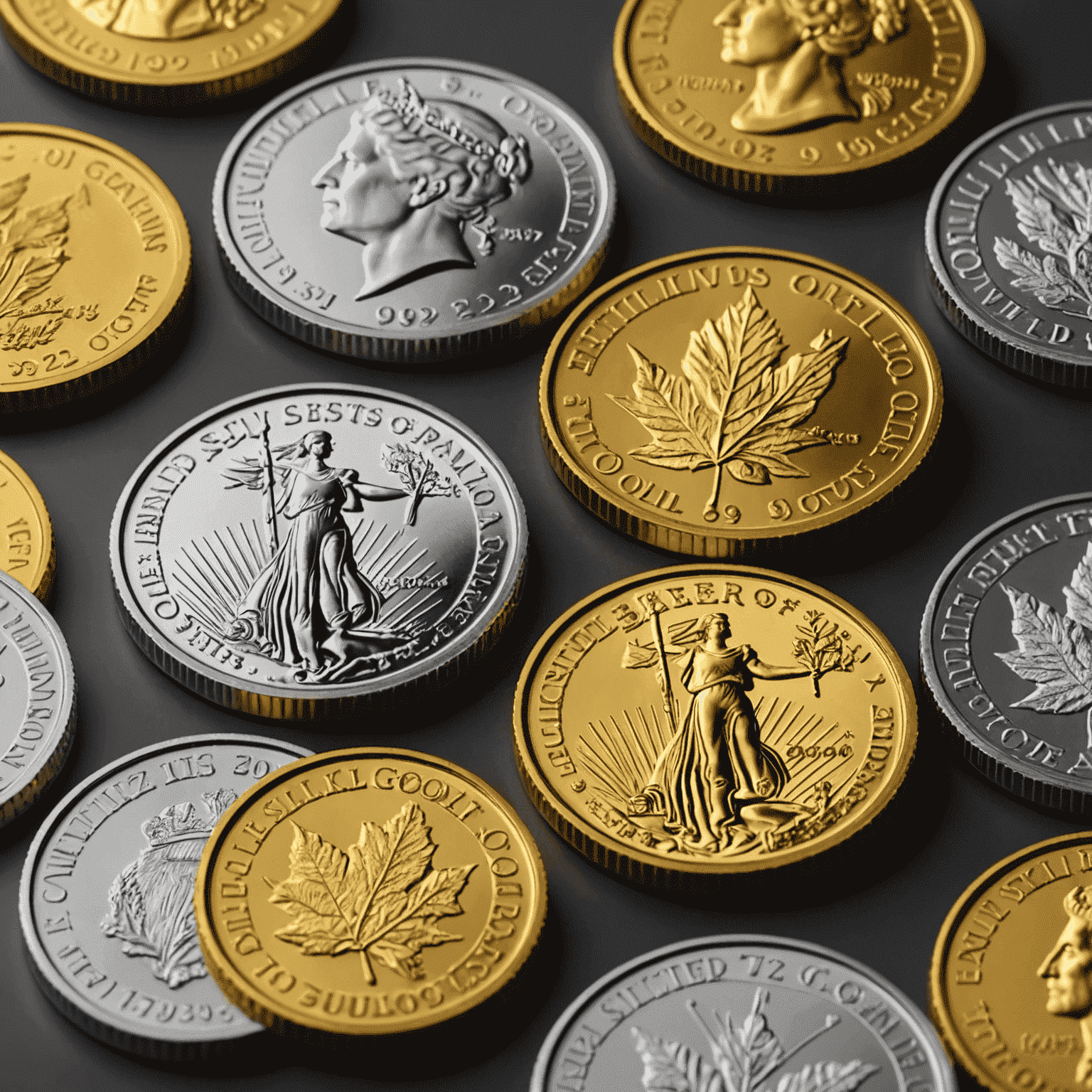 Gold and silver bullion coins